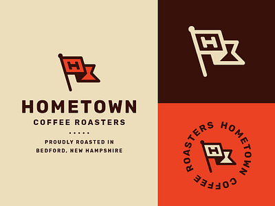 Hometown Coffee pt.2 brand coffee coffee roaster flag h hometown identity label logo packaging roaster
