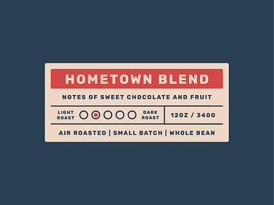 Hometown Labels branding coffee coffee bag coffee label hometown label lockup logo packaging roast sticker