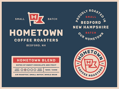 Hometown Packaging pt. 1 badge coffee coffee bag coffee label coffee packaging. branding label logo packaging