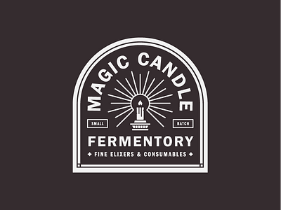 Magic Candle pt. 3 alcohol badge candle fermentory label lockup logo magic mead packaging