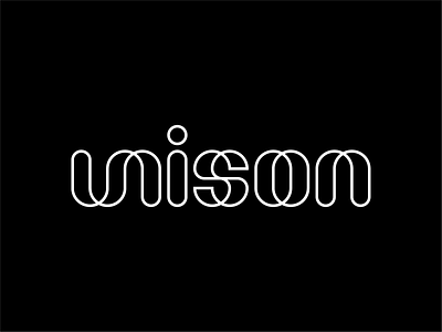 Unison Wordmark brand branding custom type flow logo overlap type typography unison wordmark