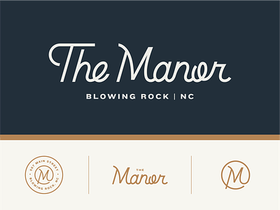 The Manor badge boutique hotel brand branding handlettering hotel hotel logo lettering lockup logo manor script