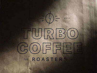 Turbo Coffee Stamp brand identity branding coffee coffee bag coffee bean lightning bolt logo packaging turbo coffee