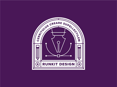 RunKit Design Team badge brand design identity lockup logo patch pentool runkit seal stamp