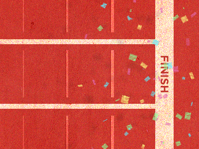 Finish Line blog confetti finish line racing running track