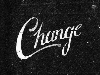 Change illustration logo mark pen and ink typography