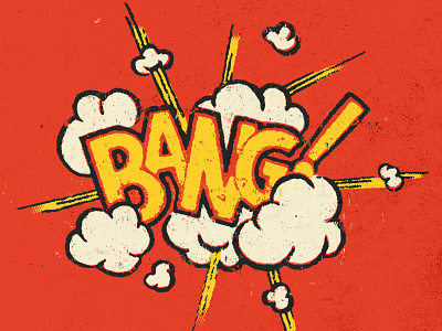 Bang! illustration pen and ink typography