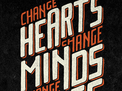 Change Hearts illustration pen and ink sevenly typography