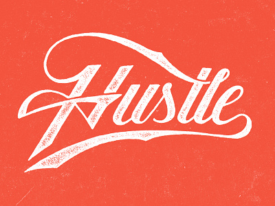 Hustle Script illustration pen and ink typography