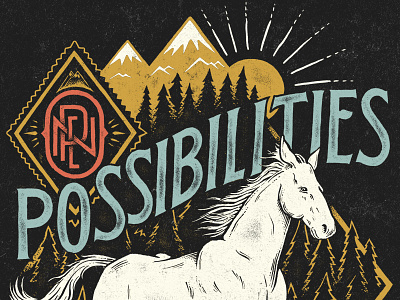 Open Possibilities illustration pen and ink sevenly typography