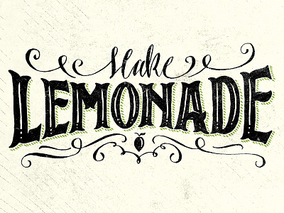 Make Lemonade Small illustration pen and ink sevenly typography