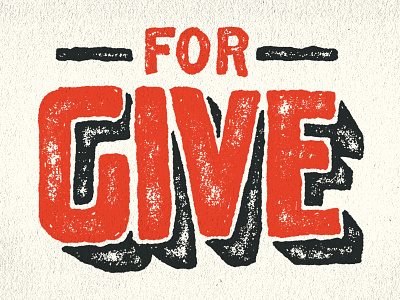 Forgive | Forget hand drawn type lettering typography