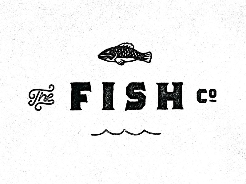 The Fish Co branding fish logo mark typography