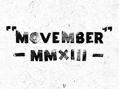 Movember eraser movember stamp typography