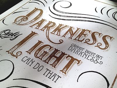 Darkness & Light lettering martin luther king jr mlk sevenly typography