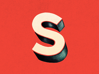 S 3d lettering s type typography