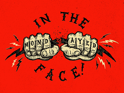 Mondayed In The Face illustration monday tattoo