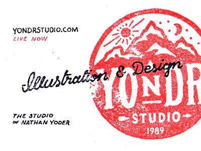 New Portfolio Site lettering stamp typography yondr studio
