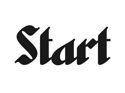 Start blackletter lettering typography