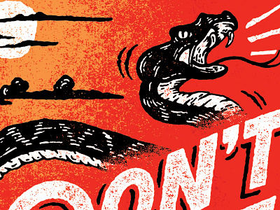 Snake illustration lettering snake typography