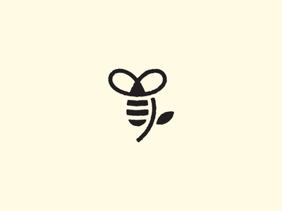 Budding Bee branding logo mark