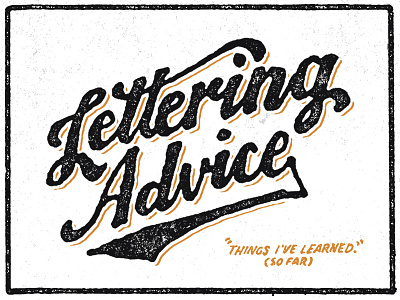 Lettering Advice advice lettering tips tutorial typography