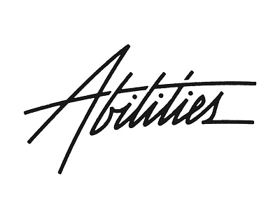 Abilities lettering typography
