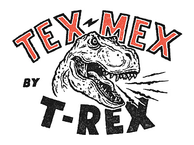 Tex Rex dino dinosaur illustration lettering typography