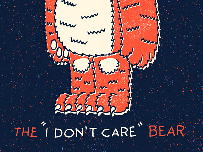 I Don't Care Bear bear illustration