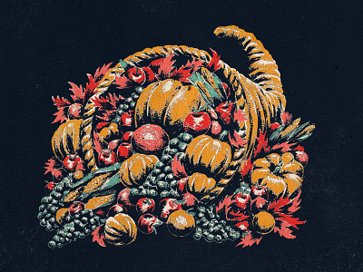 The Bundle acrylic cornucopia illustration thanksgiving