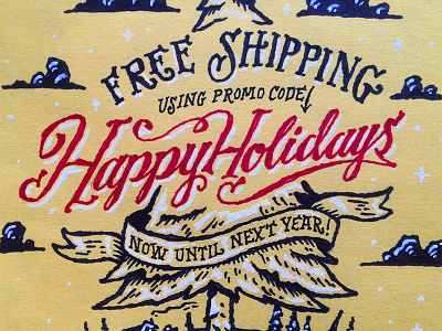 Free Shipping illustration lettering