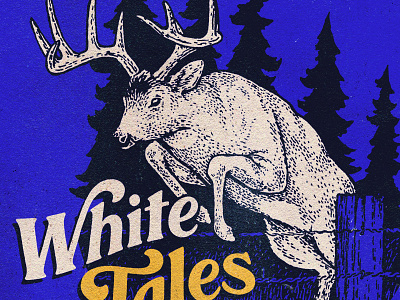 White Tales deer illustration lettering typography whitetail