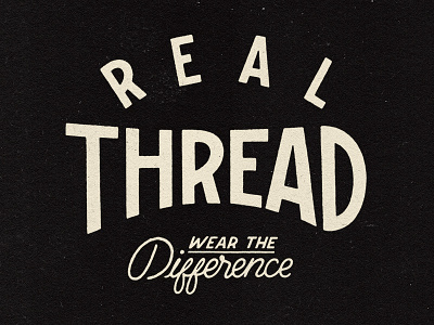 Real Thread lettering typography