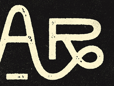 R lettering ligature typography