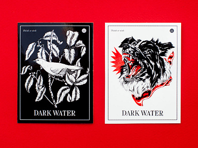 Dark Water dark water editorial illustration layout stickers zine