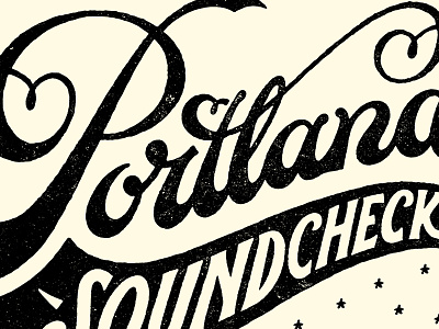 PDX Sound Check lettering poster typography