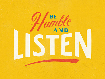 Be Humble hand lettering typography