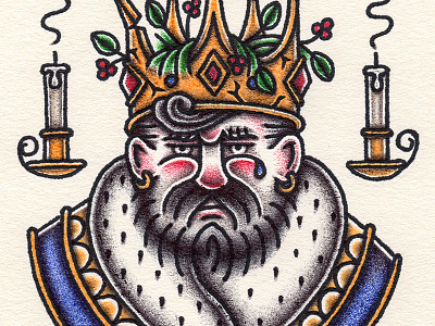 King illustration king pen and ink