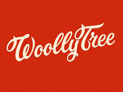 Woolly Tree lettering logo logotype typography
