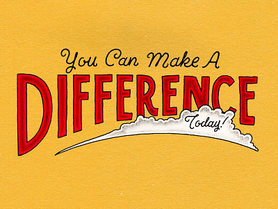 You Can Do It illustration lettering