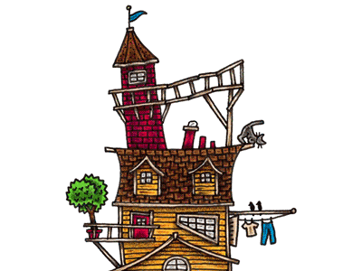 House On Stilts animation house illustration motion