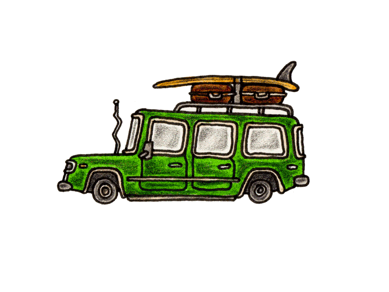 Autos car editorial illustration limo truck van