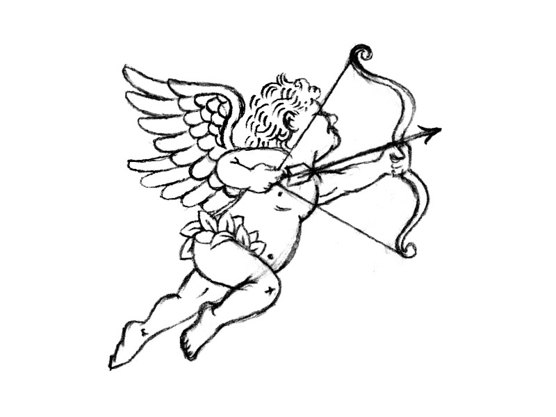 Cupid Coloring Page | Easy Drawing Guides