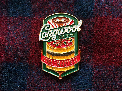 Longwool Pin apple badge cider enamel farm harvest illustration pin