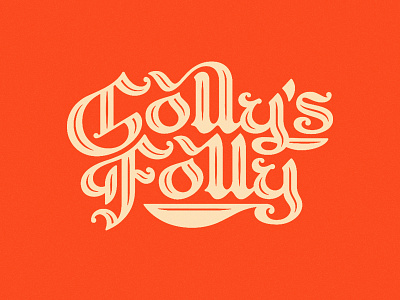 Golly's Folly childrens book lettering title