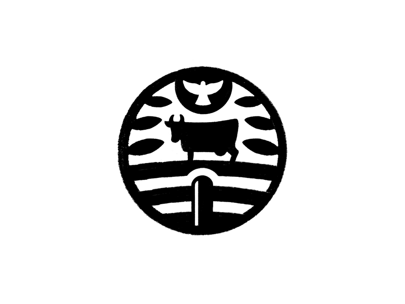 Casualties agriculture animals branding earth farming icon logo mark