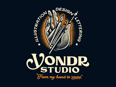Yondr Studio art hand hand lettering illustration lettering paint brush pen pencil script
