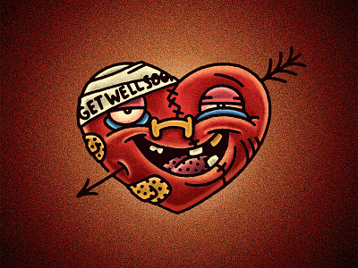 Valentine's Day badge character development icon illustration sticker