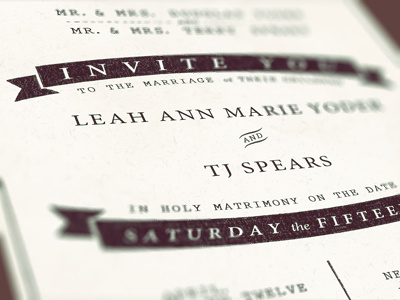 Wedding Invite invitation invite marriage typography wedding