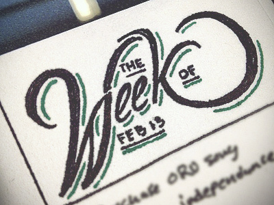 Welcome to the week header illustration typography